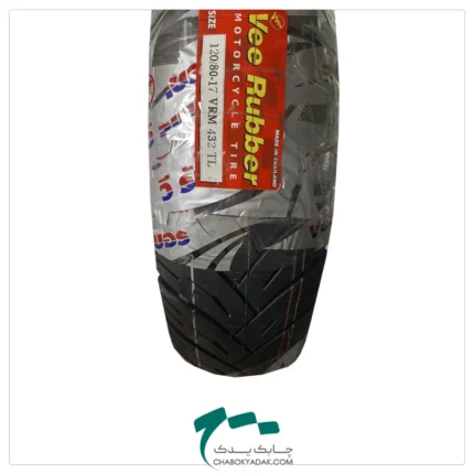 نمای سایز تایر 17-120/80 VEE RUBBER