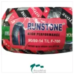 نمای سایز لاستیک عقب و جلو موتورسیکلت 90/80/14 مدل کلیک برند RUNSTONE / تایر وارداتی