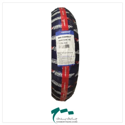 نمای ابعاد لاستیک عقب 100/80/14 موتورسیکلت طرح کلیک برند EUROGRIP|وارداتی